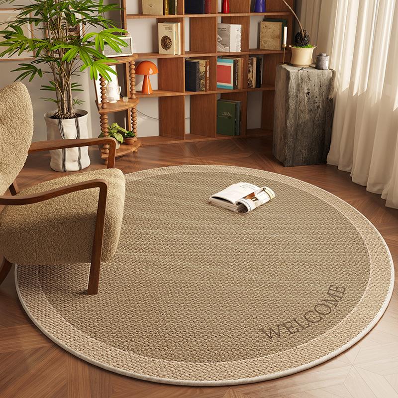 Round Computer Chair Carpet, Living Room And Bedroom Swivel Chair Protective Rug Study Gaming Chair Floor Mat Home Decor