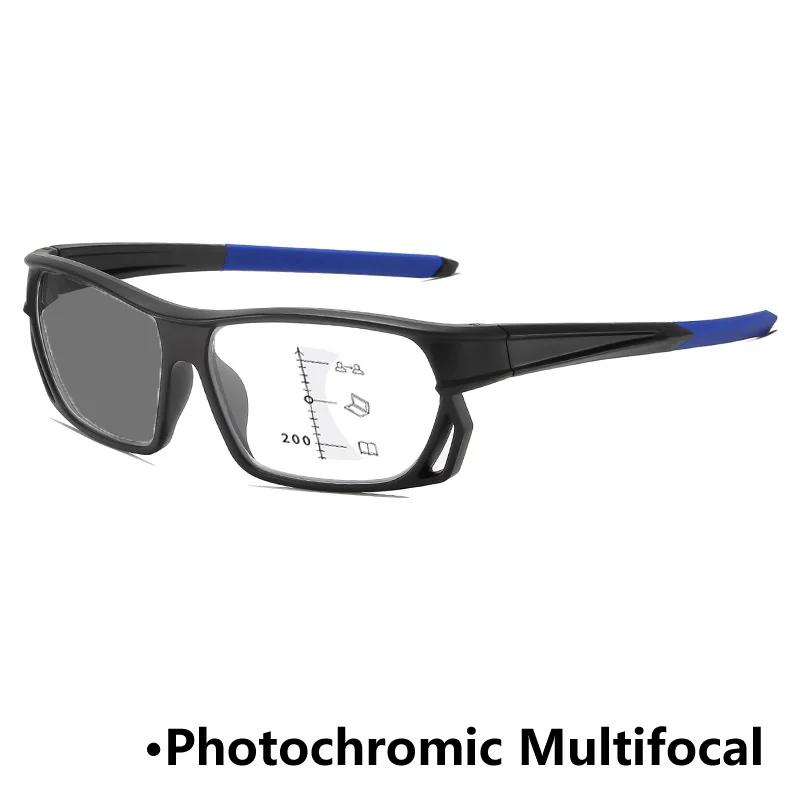 Blue Light Protection Glasses For Far And Near Distances Sports Photochromic Multifocal Reading Glasses Hd Presbyopia Glasses