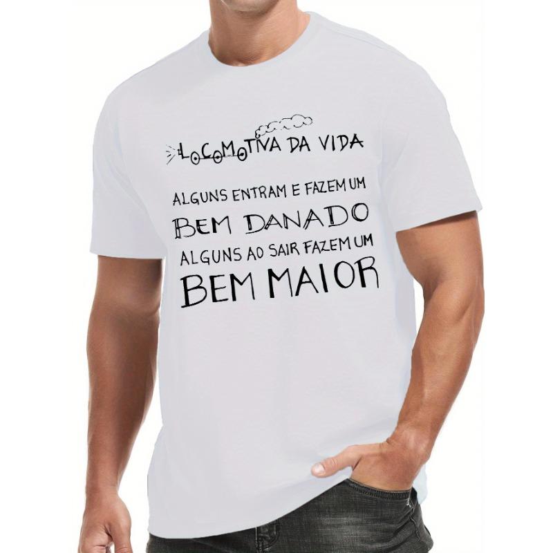 European sizes Fun Portuguese Men's Short Sleeve T-shirt Summer T-shirt Top