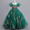 Kids Dress Girls Wedding Mesh Long Girl Dress Elegant Princess Party Pageant Formal Gown Teen Children