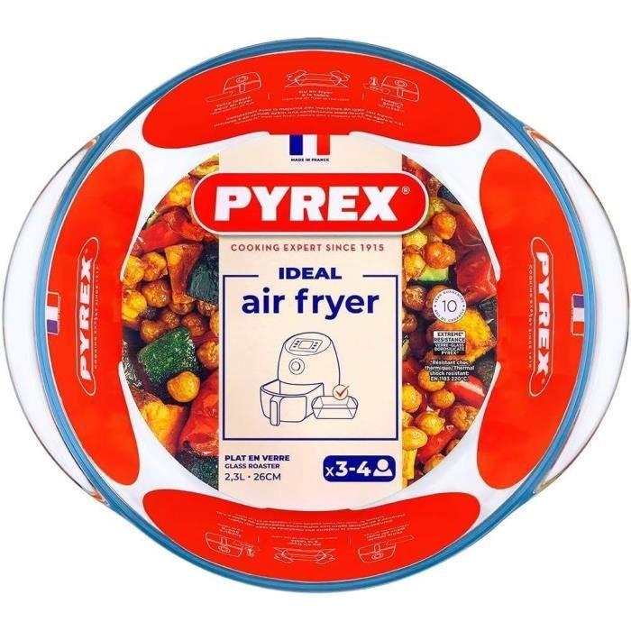 Air Fryer Plate - Pyrex - 1450144 - Round - In Borosilicate Glass - 26 Cm