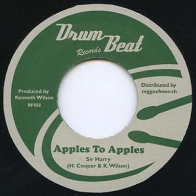 7inch Record SIR HARRY - Apples To Apples / Ambitious Man RF058 Drum Beat Recor 1972 Europe Reggae, Ska & Dub