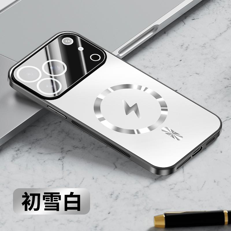 Für Magsafe Kabelloses Laden Matte Frosted Rückseite Hülle für Iphone 17 Pro Max Air Case Magnetischer Kameraobjektiv Filmschutz