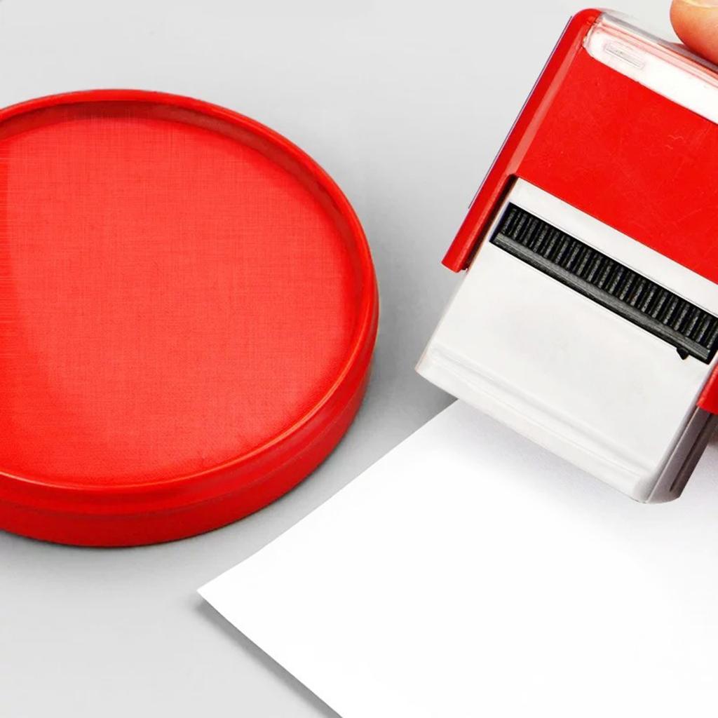 Red Stamp Pad Chinese Ink Pad Red Ink Paste Quick-Drying Red Stamp Ink Pad Round Yinni Pad for Crisp & Clear Impression