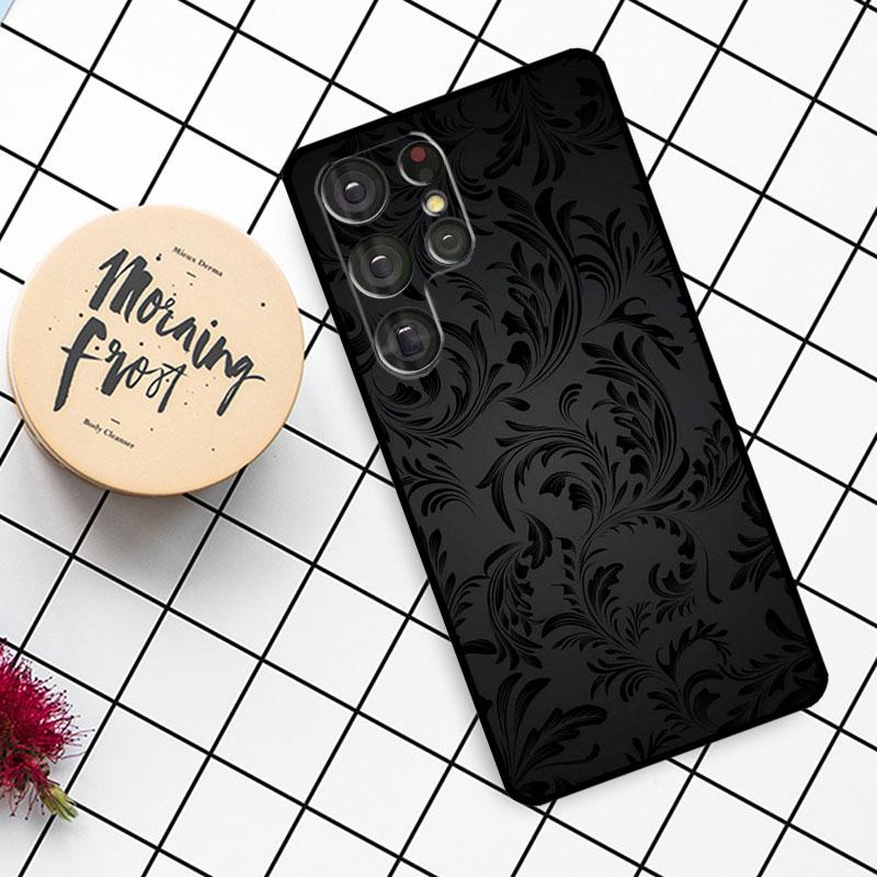 

Black Art pattern Case For Samsung Galaxy S24 FE S21 S22 S23 S25 Ultra S9 S10 Plus S20 FE S25 FE Phone Cover Galaxy S21 FE