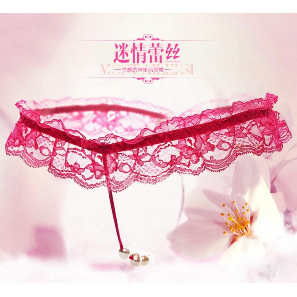 Sex Underwear Free Sex Underwear Women's Sexy T-pants Pearl Large Size Open Crotch Thong Lace Temptation Wholesale