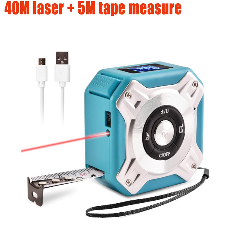 

Лазерная рулетка 3 в 1, дальномер, инфракрасная высокоточная рулетка 5 м, ЖК-дисплей, подсветка, измеритель расстояния