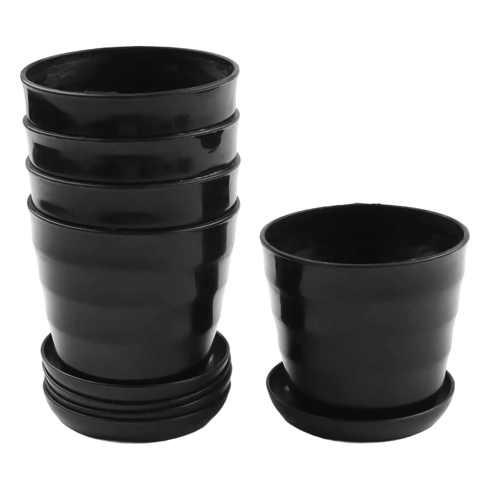 

Set Of 5 Plastic Succulent Plant Flower Pots With Drainage Holes For Home And Garden Use Balcony Or Terrace Decoration China Mainland