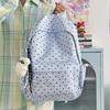 New Japanese Simple Polka Dot Ins Schoolbag Women's Simple Large-capacity Backpack Female Primary and Secondary School Students School Bag