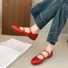 Fashion Flat Shoes for Women 2025 Spring and Autumn New One-piece Ballet Single Shoes Shallow Mouth Flat Bottomed Mary Jane Womens Shoe