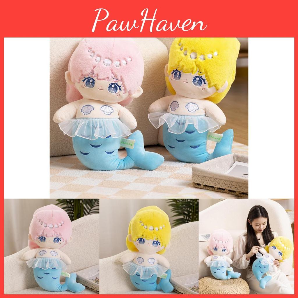 Whimsical 50cm Plush Mermaid Stuffed Doll Adorable Design For Kids Gifts Collectors And