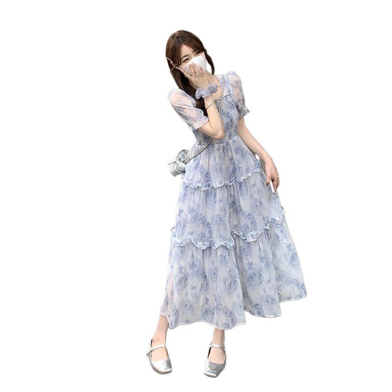 Women's Stylish Slim-Fit Summer Floral Dress with French Touch - 2026 Collection