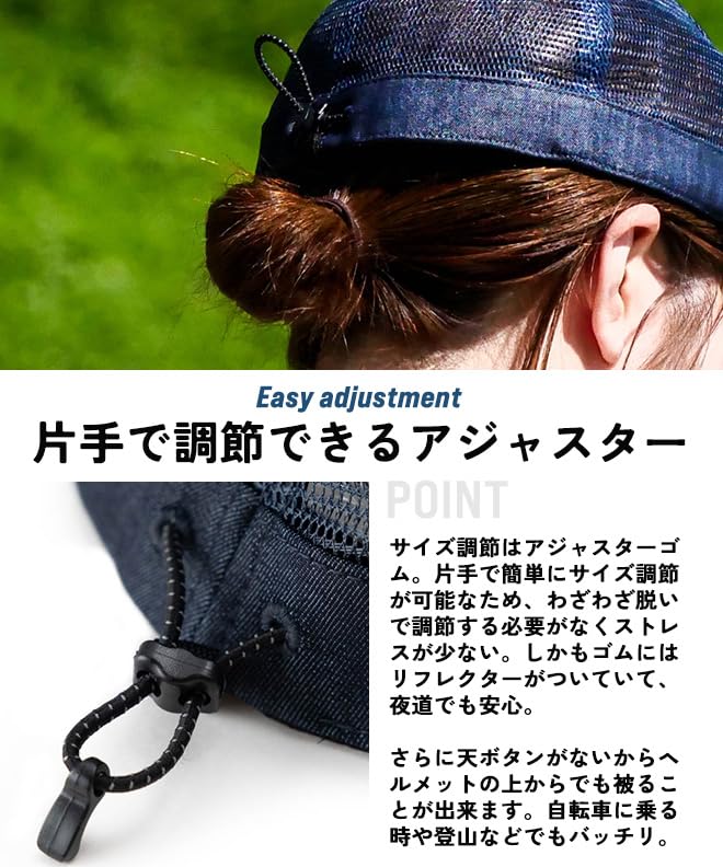 Nakota Coolmax Mesh Cap 56cm x and Summer Large Deep Sports [Indigo/Large 59cm] Men's Women's Hat, Size, Fit, Cool, Non-Steamy, Quick-Drying,