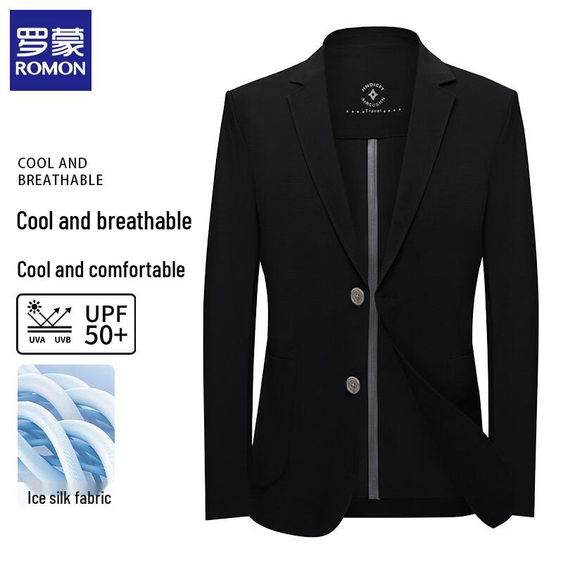 

ROMON Men s Summer Ice Silk Lightweight Blazer 48