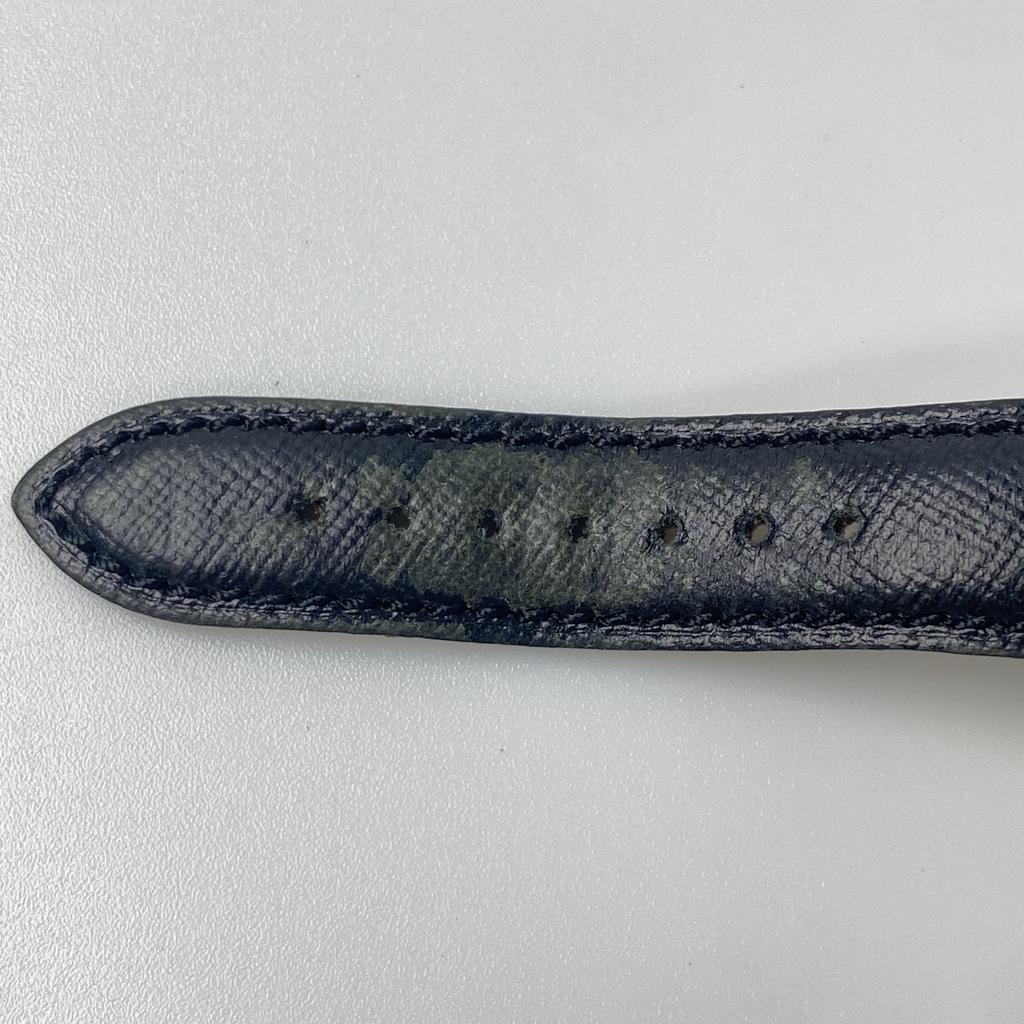 Gebrauchte BVLGARIUhren schwarz/Silber Edelstahl/Leder Herren