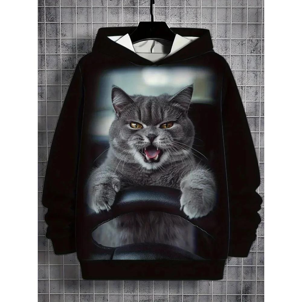 Men's Animal Print Versatile Comfort Sweatshirt Casual Simple Hoodies Sweatshirts Men’s