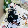 Mini Fluffy Sitting Plush Keychain Decoration Hanging Pendant 8-Pack Cute Cartoon Fuzzy Doll Car Charm Gift