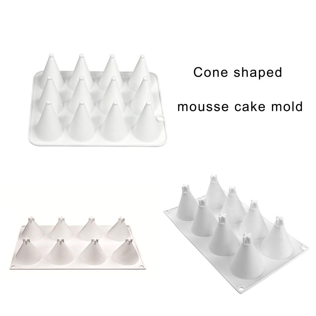 Silikonové formy ve tvaru kužele Fondant Mousse Formy na dort Výroba pečiva Formy na čokoládu Nástroj na pečení a zdobení Nepřilnavý
