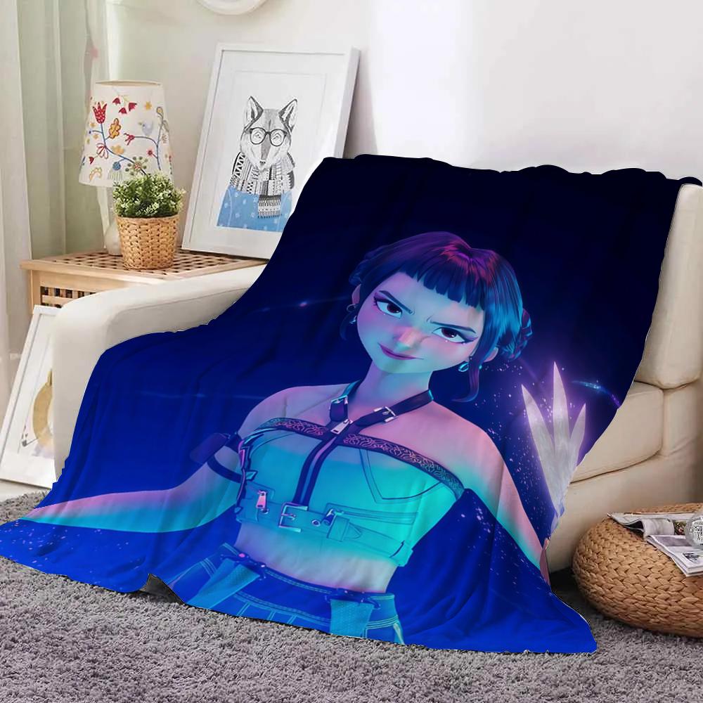 KPop Demon Hunters Blanket pattern set: Anime style, from mysterious characters to youthful images, warm and warm