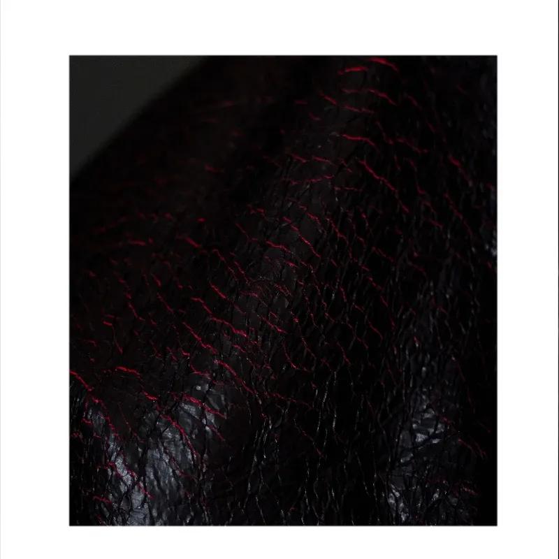 PU Leather Fabric Leather Jacket Stage Background Decoration Creative Apparel Sewing Fabric Wholesale Cloth For Diy Material