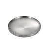 Household Double-layer Heat Insulation 304 Stainless Steel Plate, Disc, Flat-bottomed Dinner Plate, Dish, Flat Plate Barbecue European Style