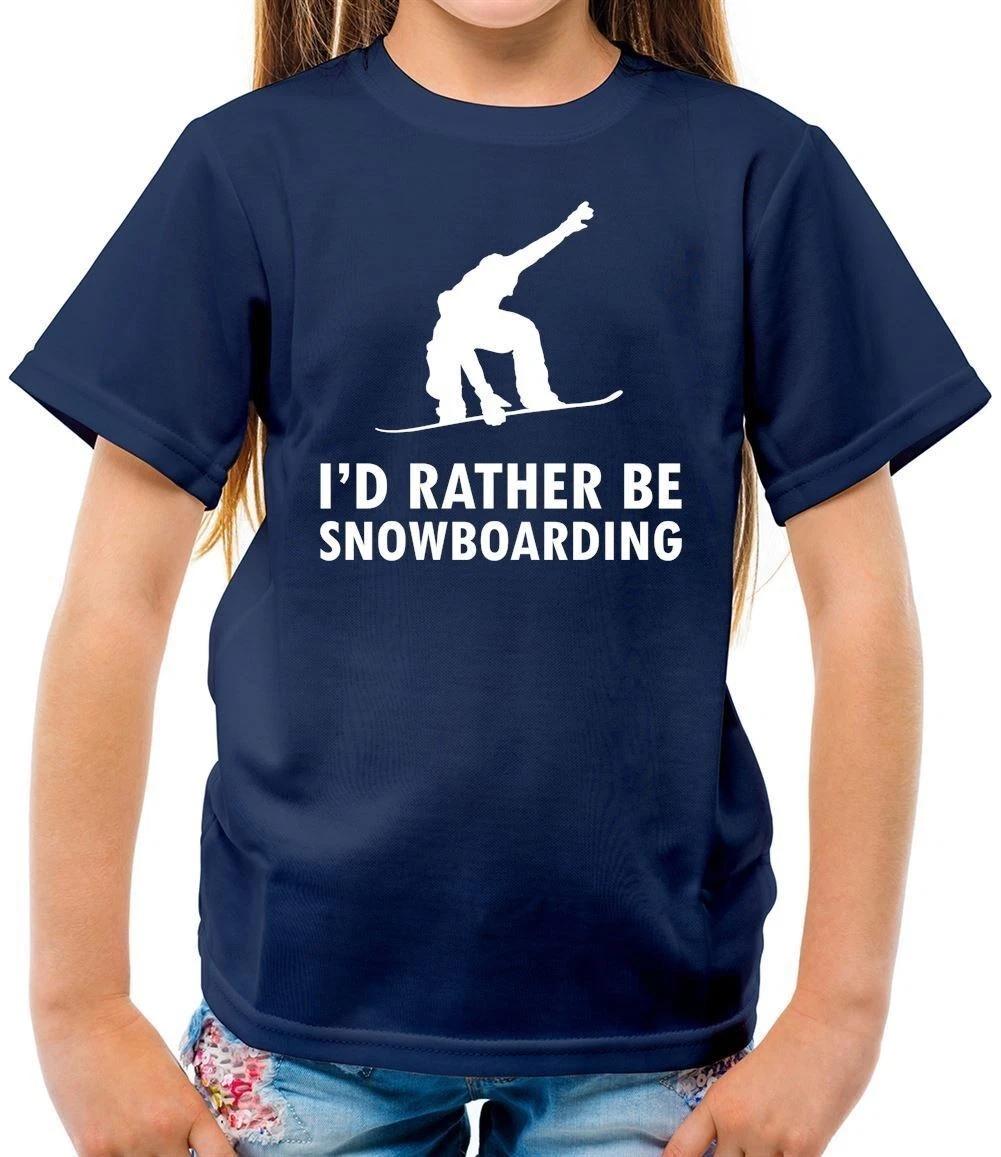 

I d Rather Be Snowboarding - Kids T-Shirt - Snowboarder Snowboard Snow Board 160