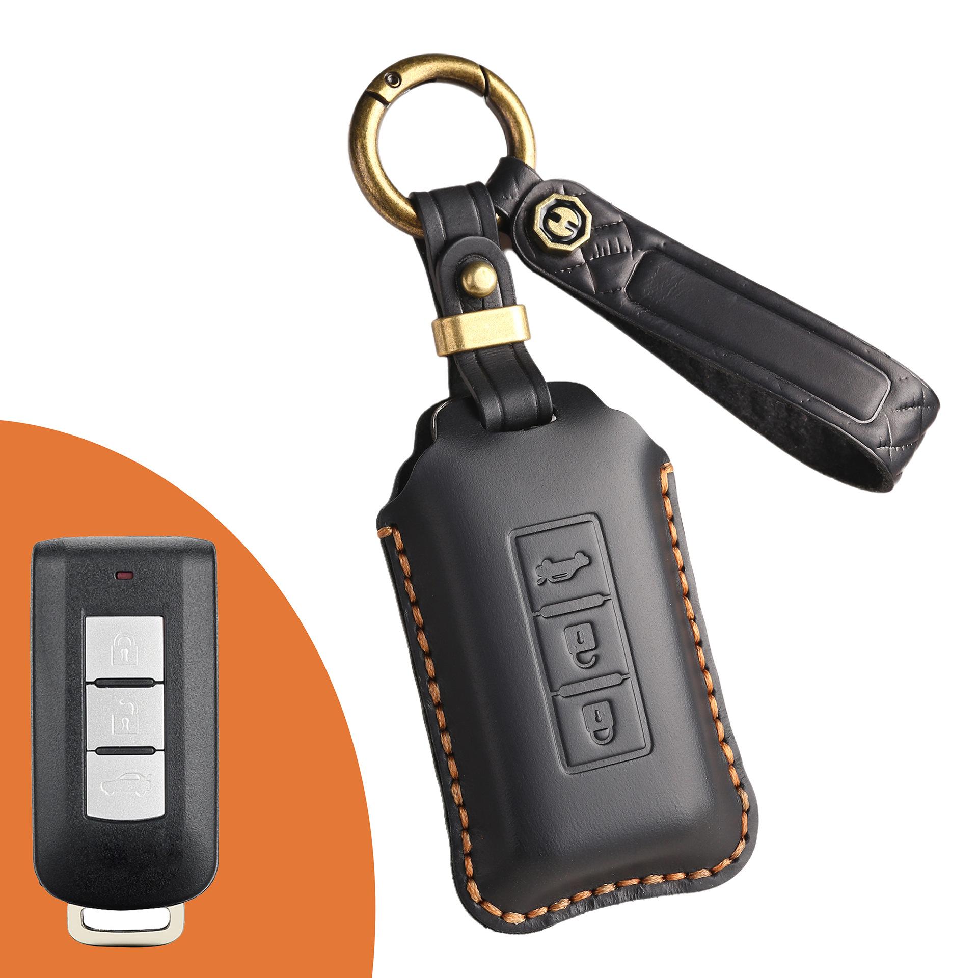 

Retro key set is suitable for Mitsubishi Outlander s new Jincun Pajero Lingyueluo Jincang Yishen key bag. чёрный