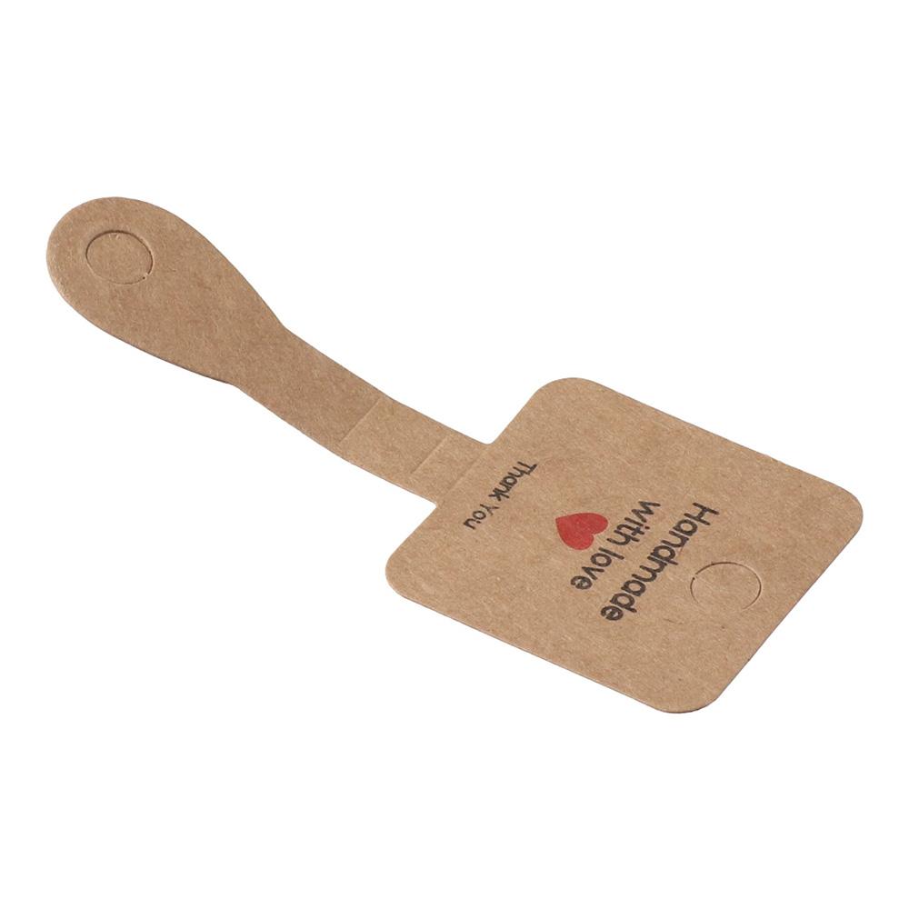 Brown Self Adhesive Bracelet Display Cards Kraft Jewelry Packaging for Selling  Love Blank Cards