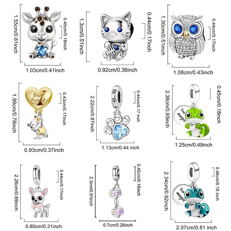 Copper Mushroom Cat Owl Puppy Cat Claw Charms Beads Fit Diy Bracelet Bangle Making Gift Of High Quality Jewelry