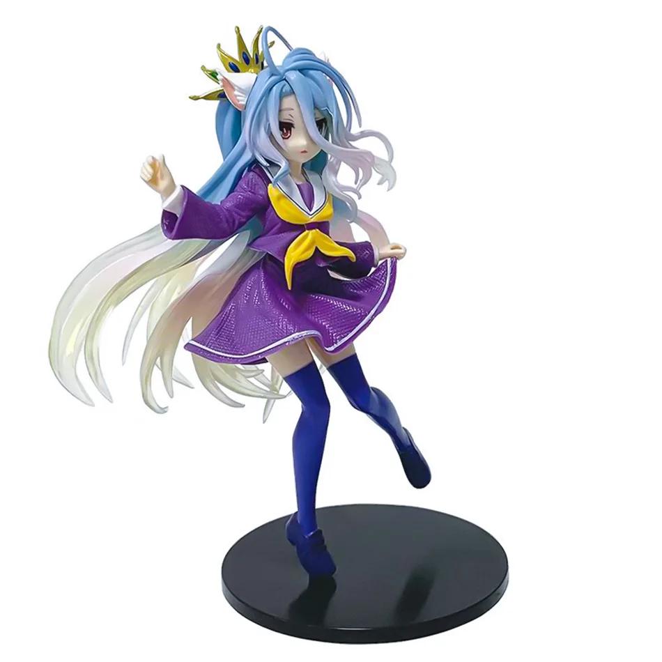 In Stock Anime NGNL No Game No Life White " 18.5CM Shiro PVC Model Action Figures Model Collection Ornament Toy Holiday Gif