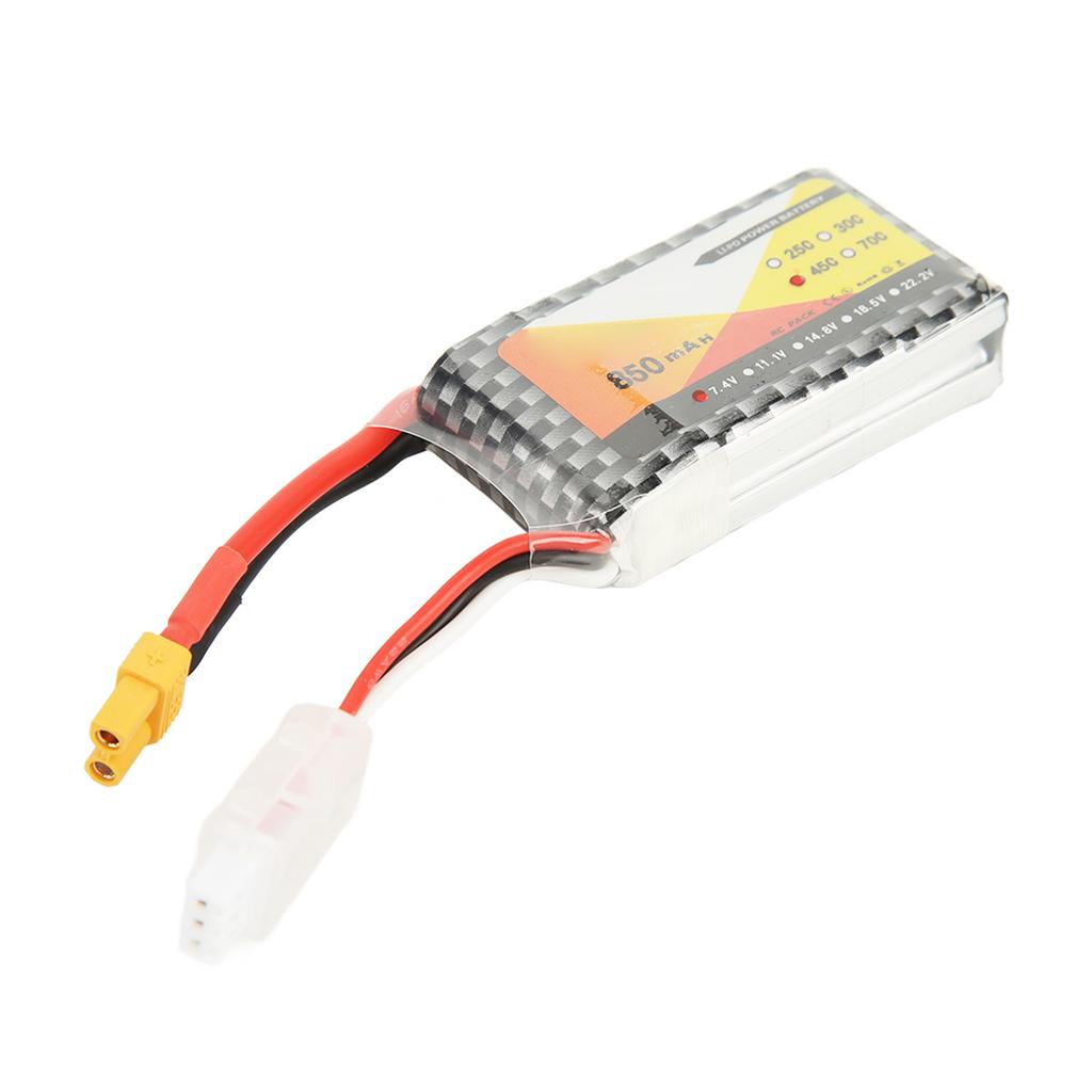 7.4V 850mAh 45C 2S Lipo Battery with XT30 Plug Replacement Accessory for FPV RC Racing Car Quadcopter