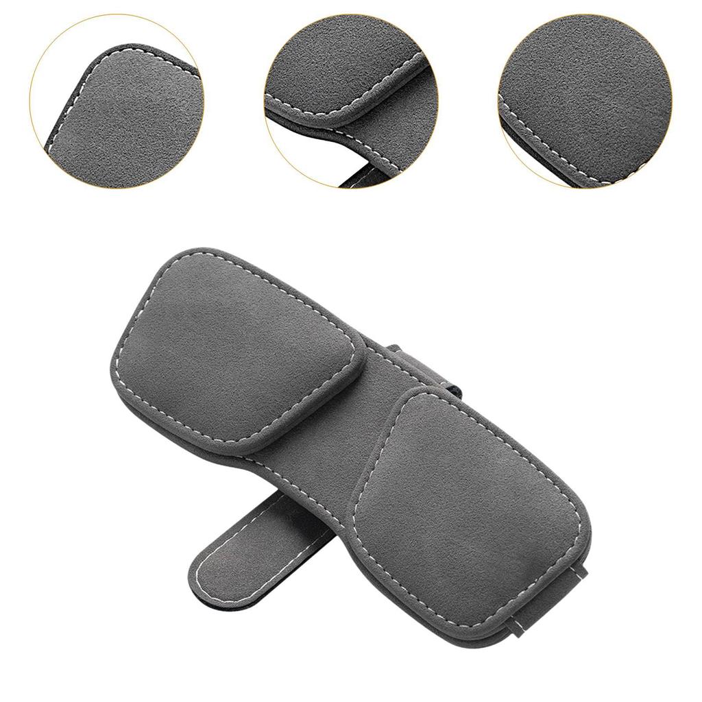 Car Sunglasses Holder Clip Eyeglasses Hanger Clip PU Leather Practical Magnetism for Different Size Eyeglasses Eyeglass Holder