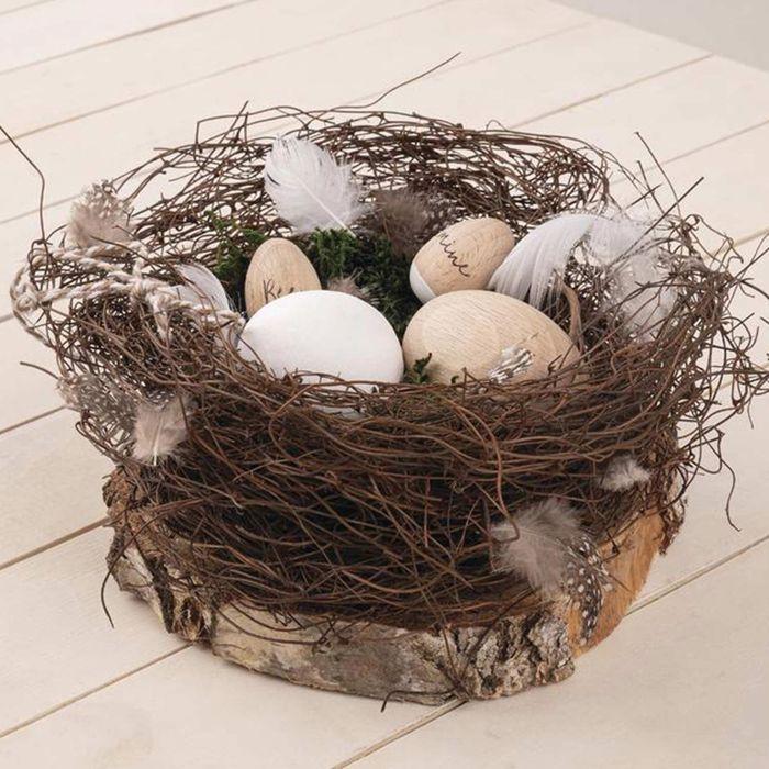 Nid pour oeufs de pâques - RAYHER - Marron - Décoration de fête - Mixte - Style Campagne