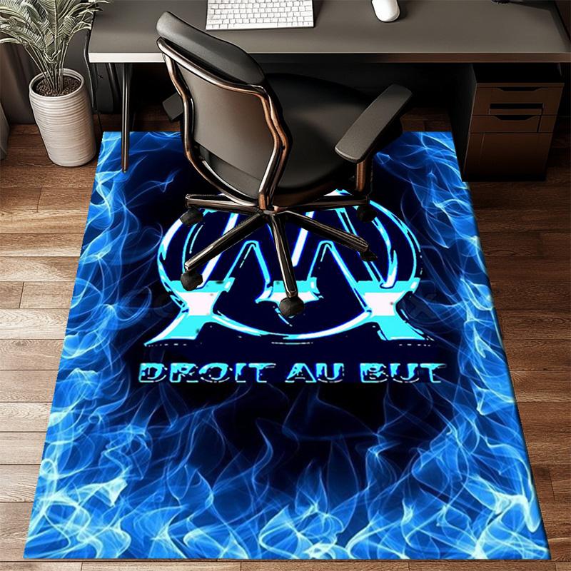 Flame Logo Design Printed Office Carpet Chair Cushion Entryway Rug, Rugs for Living Room, Bedroom Christmas gifts