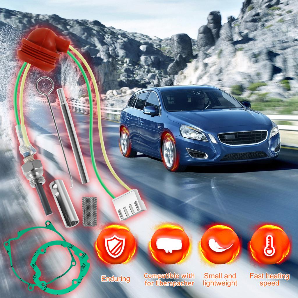 Glow Plug Repair Kit 12V 2KW 5KW 8KW Lgnition Plug Repair Parts Air Diesel Parking Heater Glow Car Parking Heating Kit Car Acces