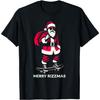 Merry Rizzmas Santa Skating Graphic Tee Funny Christmas Gift Crewneck T-Shirt for Men
