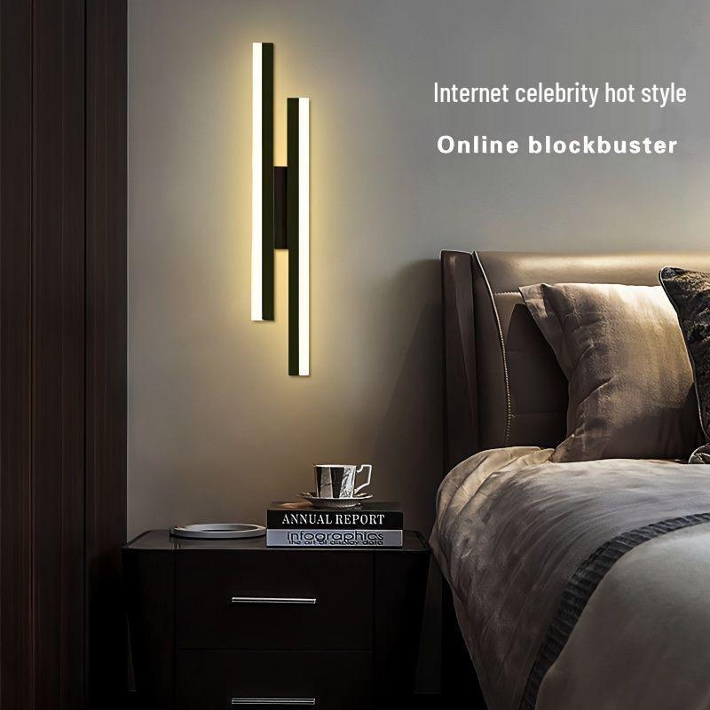 Modern Minimalist Acrylic Long Strip Wall Lamp for Bedroom