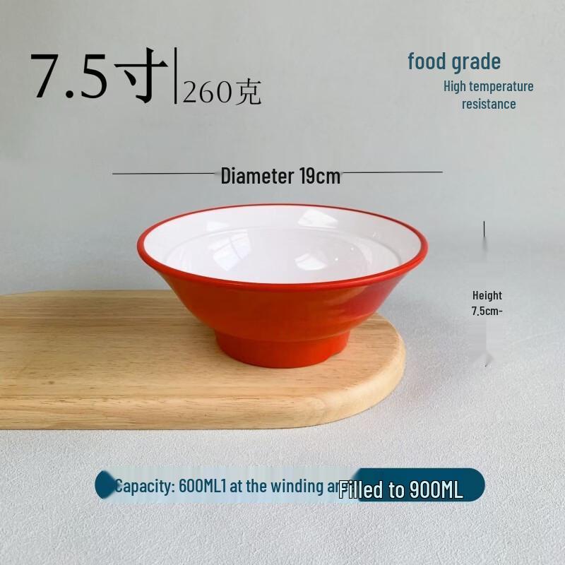 

Melamine High-Foot Two-Tone Noodle Bowl