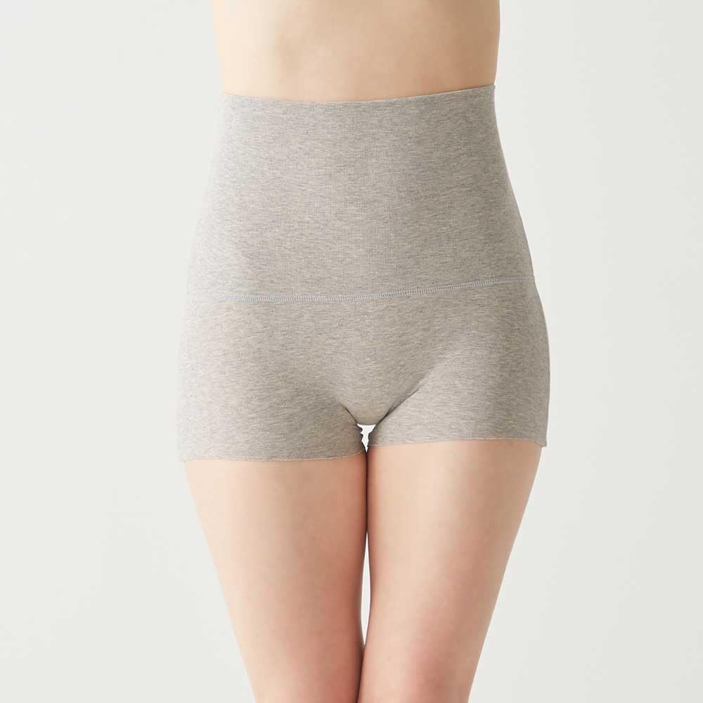 Gunze HOTMAGIC MH7868P Belly Wrap Cotton Fleece Warm Cold Gray Size L Women's Shorts, Blend, Lining, Moisture-Wicking, Heat-Generating, Innerwear,