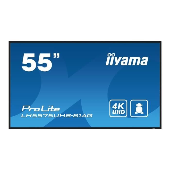Écran LCD - Iiyama - ProLite LH5575UHS-B1AG - 55 Pouces - 4K - Rétro-éclairé LED