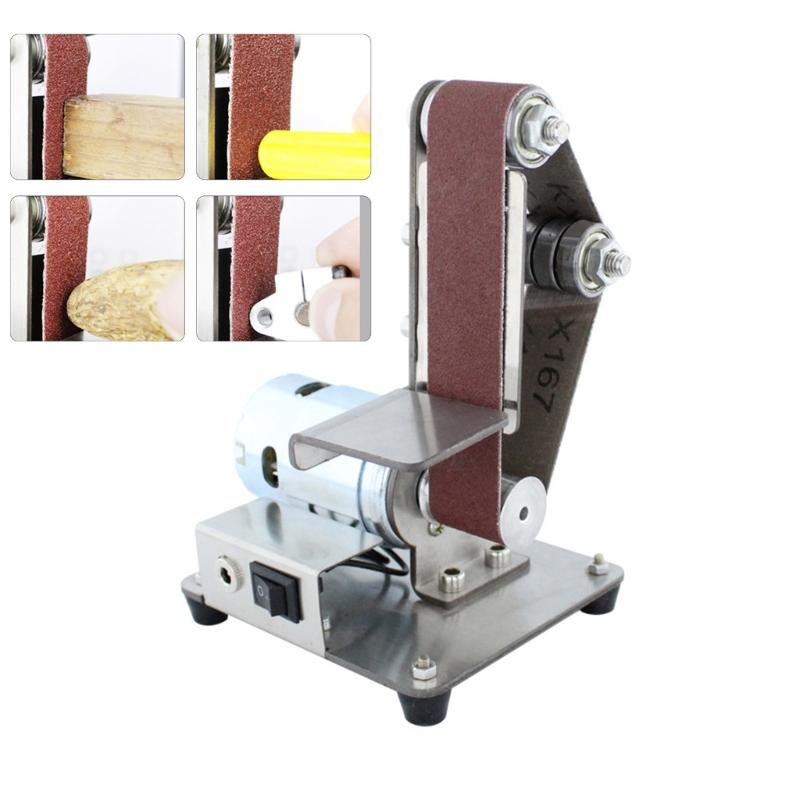Compact Belt Grinder Small Belt Grinding Tool Simple Operate for Sharpening & Sanding Tasks Featuring 7 Speed Setting