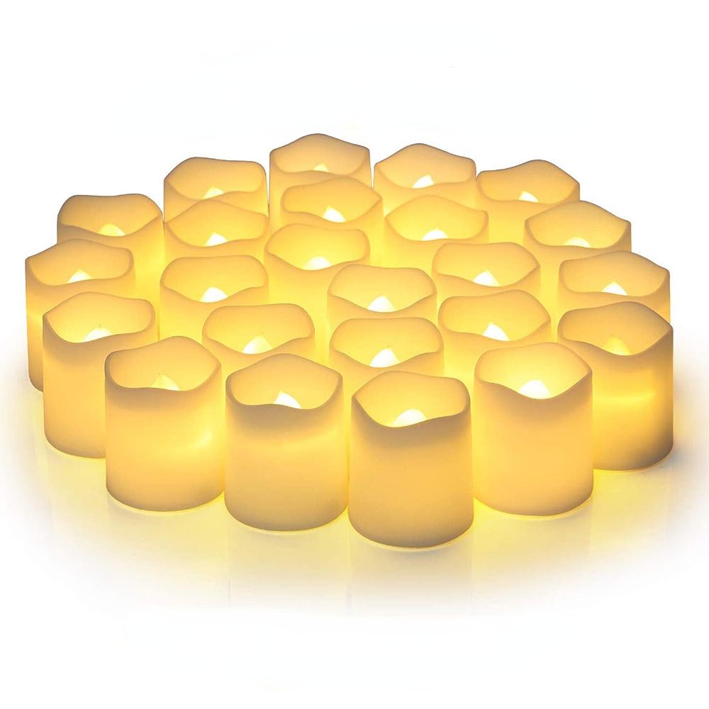 24Pcs/Set Flameless LED Candle Creative ing Led Tea Light Warm White Flameless Candle Halloween Christmas Decor Candle Light