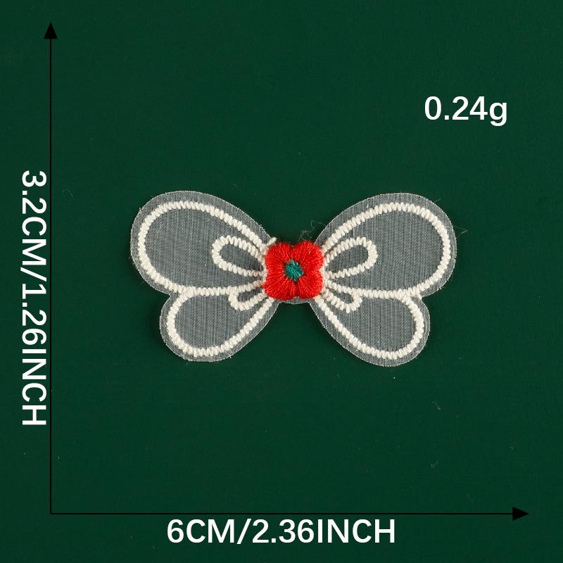 Original Embroidery Label Hair Accessories Accessories Cherry Lace Embroidery Sticker Diy Patch Clothing Accessories Cloth Label Cloth Sticker