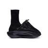 Li Ning Cloud Travel Fluffy Fabric Lightweight High Resilience Non-Slip Breathable Casual High-Top Sneakers Women sneakers Black AZGS146-6