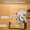 Personalized Pet Memorial Acrylic Night Light Custom Photo Name Engraved Sympathy Gift For Loss Of Pet Remembrance Decoration