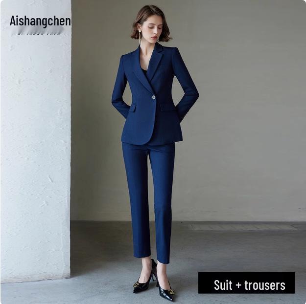Aishangchen Women's Professional Autumn/Winter Suit Set: Elegant Business Formal Workwear with Trousers