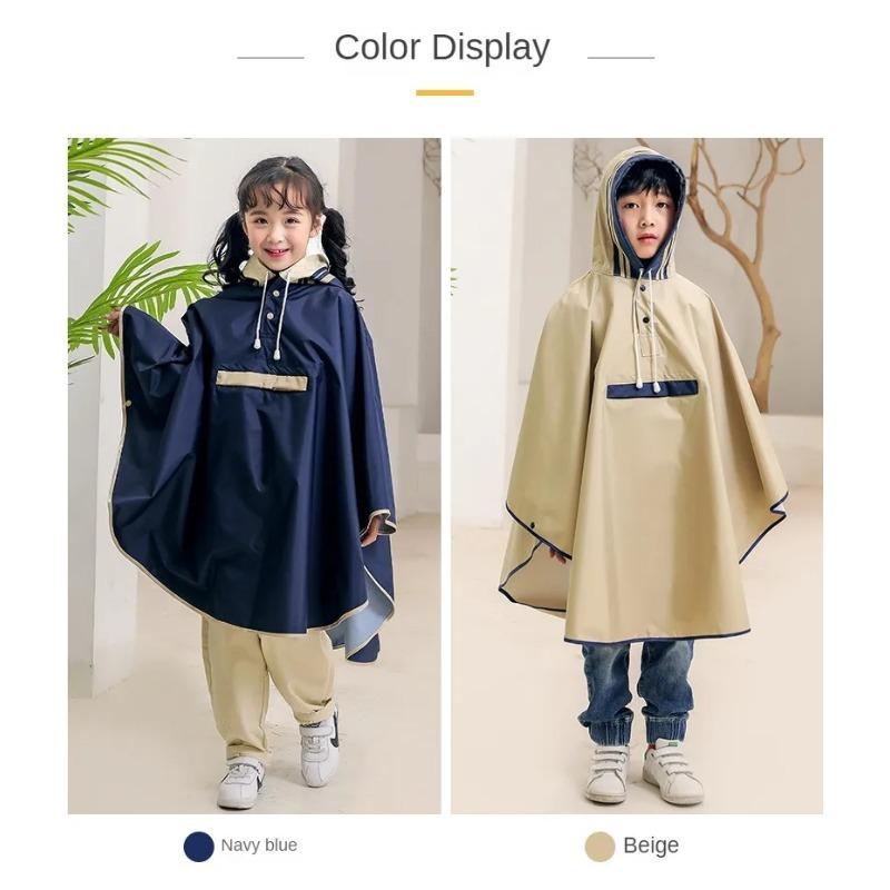 Imperméable pour enfants Style Cape Sacs d'école Version coréenne avancée Poncho pour enfants à l'école Imperméable pour faire du vélo