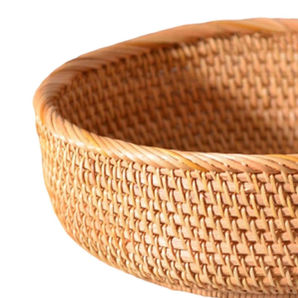 Hand-woven Rattan Basket, Food Storage Home Decoration, Holder, Woven Bowl,
