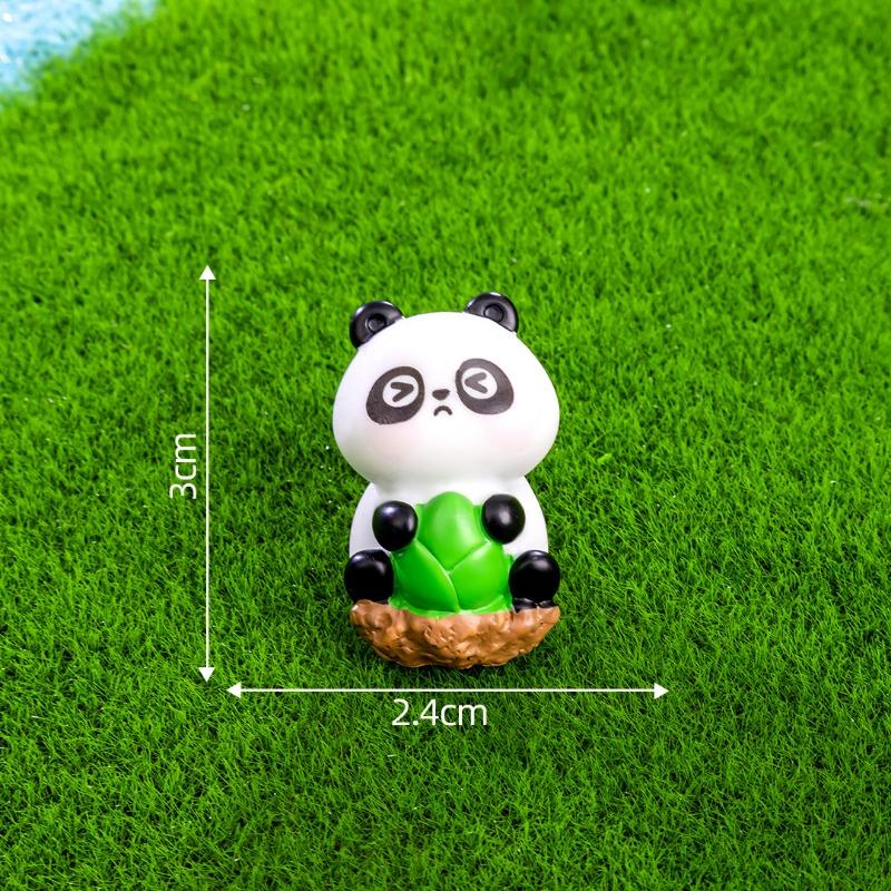 Carino Panda Piccolo Animale StatuettaDecorazione Giardino AccessoriScrivania AutoMicro-paesaggio Piccoli Ornamenti