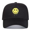 Unisex Smiling Face Embroidery Adjustable Hip Hop Baseball Hat Spring Summer Outdoor Travel for Women Men
